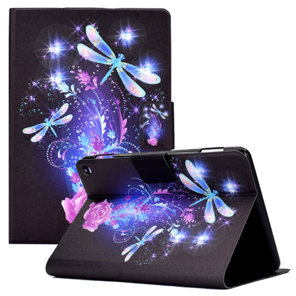 For Amazon Kindle Fire HD 10 (2021) Pattern Printing Tablet Leather Case Magnetic Closure Card Holder Shell with Stand