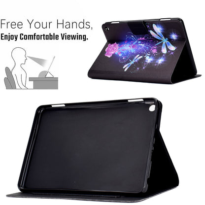 For Amazon Kindle Fire HD 10 (2021) Pattern Printing Tablet Leather Case Magnetic Closure Card Holder Shell with Stand