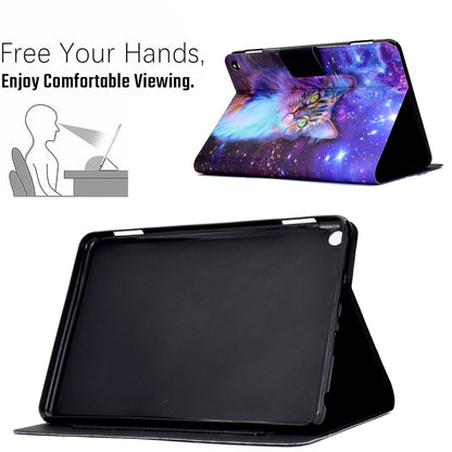 For Amazon Kindle Fire HD 10 (2021) Pattern Printing Tablet Leather Case Magnetic Closure Card Holder Shell with Stand