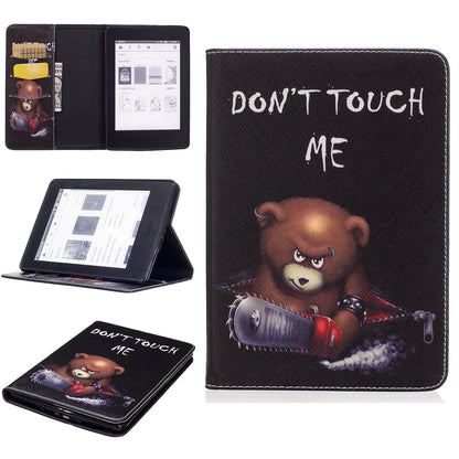 Pattern Printing Leather Wallet Tablet Cover for Amazon Kindle Paperwhite 3/2/1