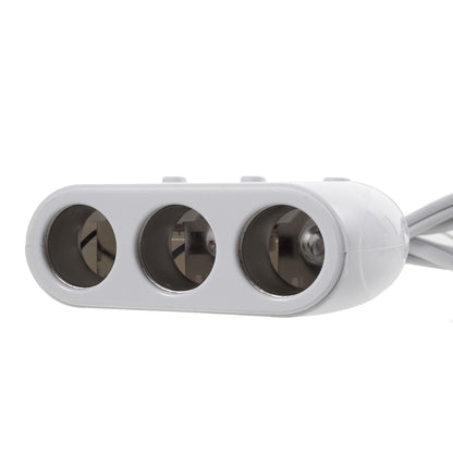 OLESSON No.1519 120W 12V/24V 1 to 3 Sockets Car Cigarette Lighter Splitter Extended Socket with On/Off Button