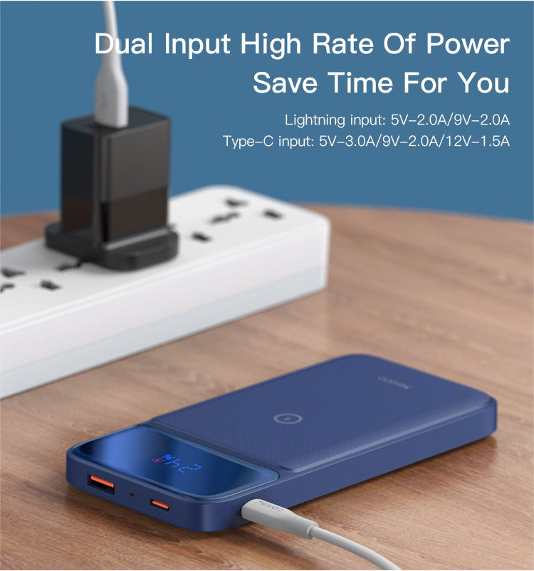 YESIDO YP27 PD 22.5W Fast Charging Power Bank Compatible with MagSafe Wireless Charging 10000mAh Phone Battery