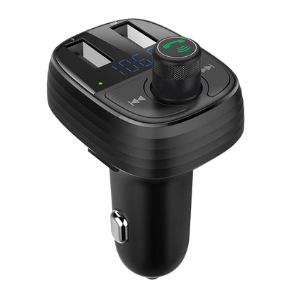 LOHEE S-10 Car Bluetooth Charger Adapter FM Transmitter Hands-Free Call Fast Charging Car Charger with Dual USB 3.4A Ports Support TF Card/U-disk/BT Music Player