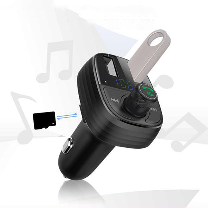 LOHEE S-10 Car Bluetooth Charger Adapter FM Transmitter Hands-Free Call Fast Charging Car Charger with Dual USB 3.4A Ports Support TF Card/U-disk/BT Music Player