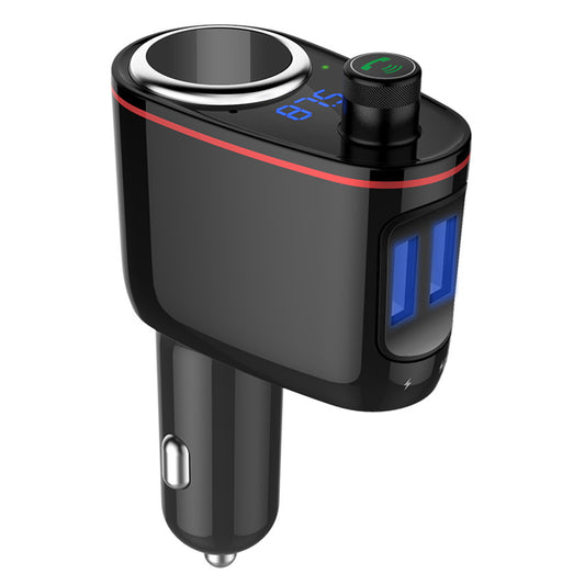 LOHEE S-06 Bluetooth Car Charger FM Transmitter Dual USB Fast Car Charger Adapter with Cigarette Lighter Port Support U-disk for iPhone Android