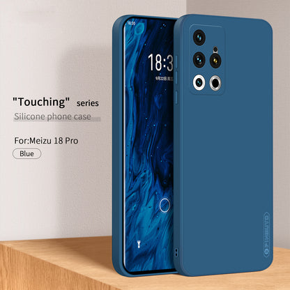 PINWUYO Silicone Case for Meizu 18 Pro / 18S Pro, Anti-Scratch Fiber Flocking Shockproof Precise Cutouts Phone Cover