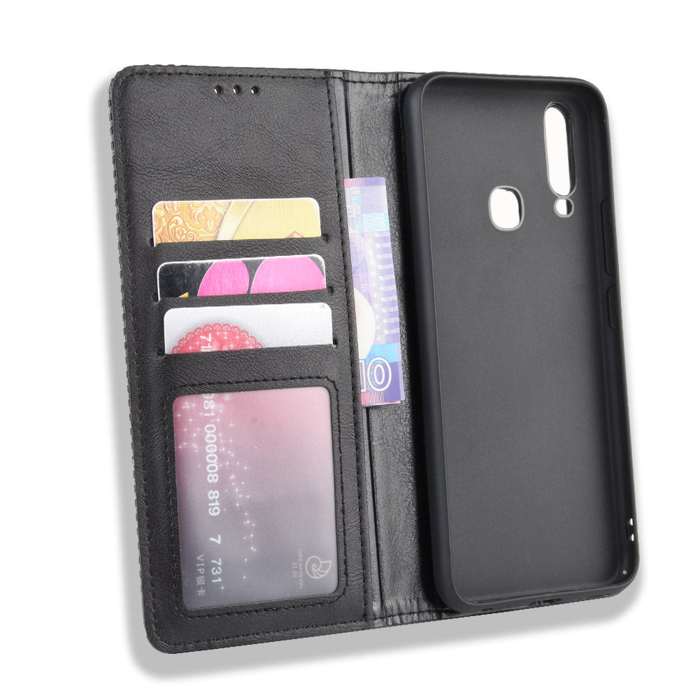 Vintage Style Leather Wallet Stand Phone Case for Vivo Y17/Y15/Y3