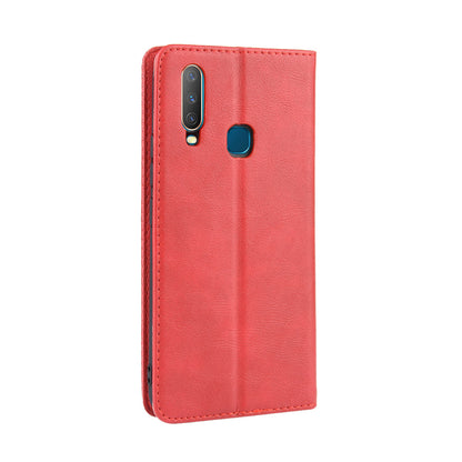 Vintage Style Leather Wallet Stand Phone Case for Vivo Y17/Y15/Y3