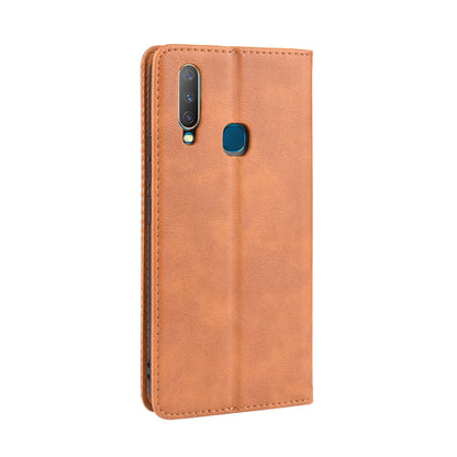 Vintage Style Leather Wallet Stand Phone Case for Vivo Y17/Y15/Y3