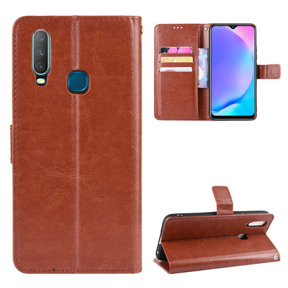 Crazy Horse Texture Leather Wallet Case for Vivo Y17/Y15/Y35