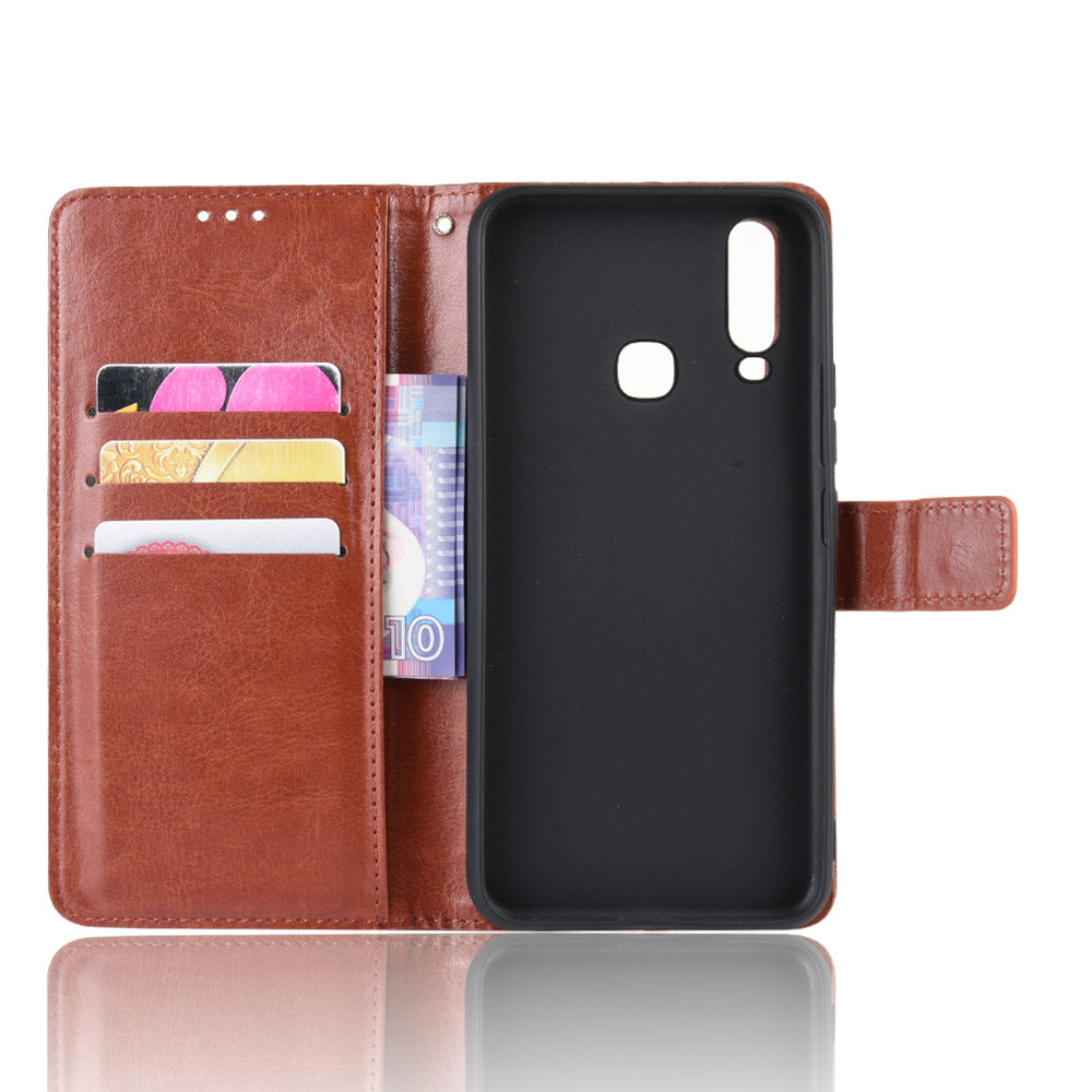 Crazy Horse Texture Leather Wallet Case for Vivo Y17/Y15/Y35