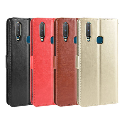 Crazy Horse Texture Leather Wallet Case for Vivo Y17/Y15/Y35