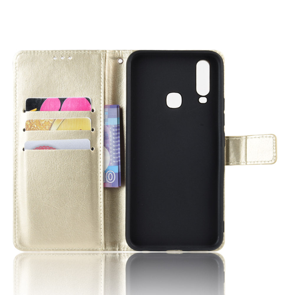 Crazy Horse Texture Leather Wallet Case for Vivo Y17/Y15/Y35