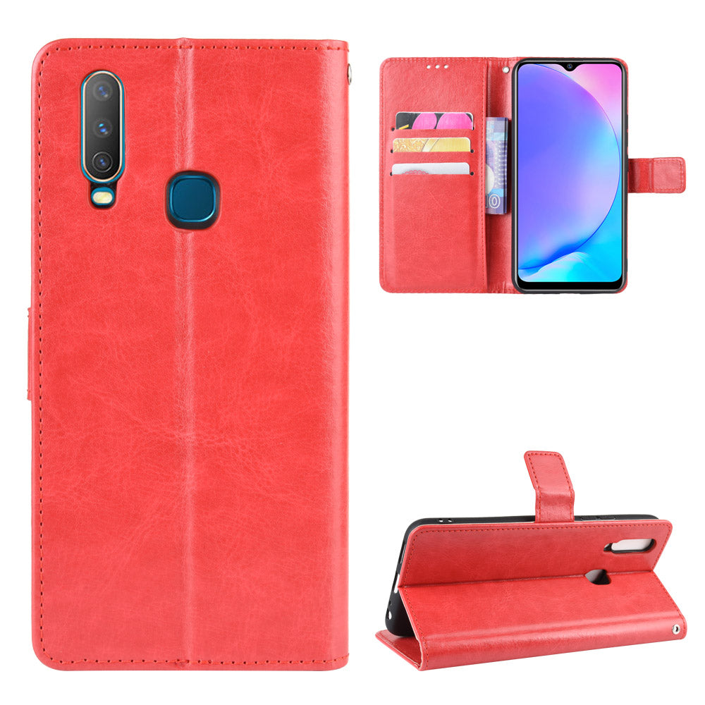 Crazy Horse Texture Leather Wallet Case for Vivo Y17/Y15/Y35