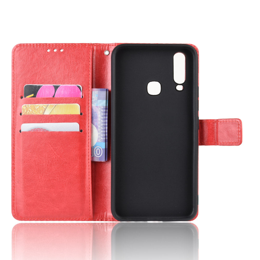 Crazy Horse Texture Leather Wallet Case for Vivo Y17/Y15/Y35