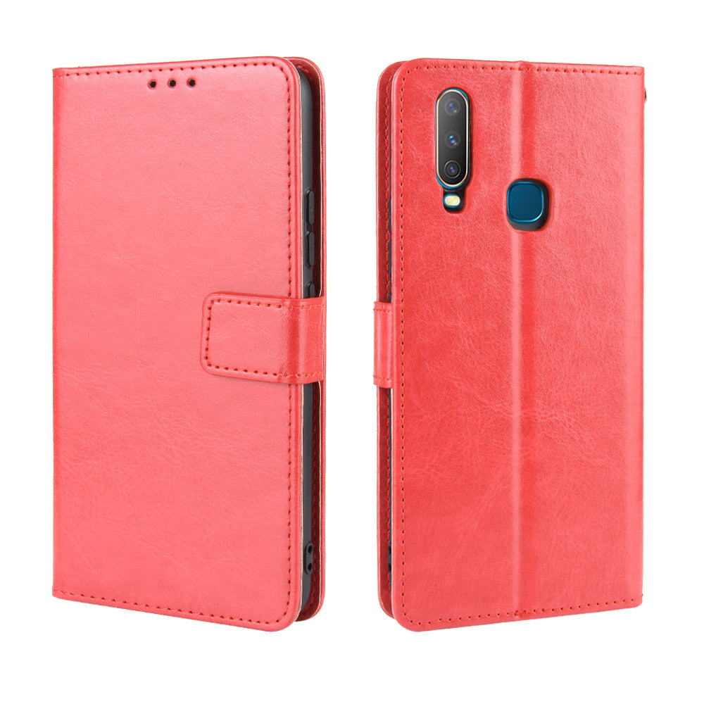 Crazy Horse Texture Leather Wallet Case for Vivo Y17/Y15/Y35