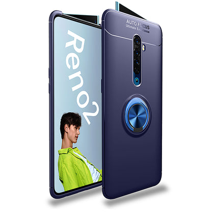 Finger Ring Kickstand TPU Cover for OPPO Reno2 (Built-in Metal Sheet)