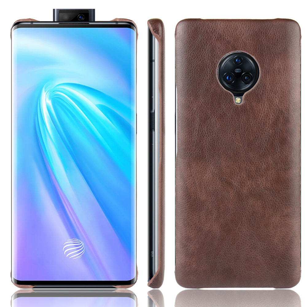 Litchi Skin Leather Coated Hard PC Case for vivo NEX 3/NEX 3 5G