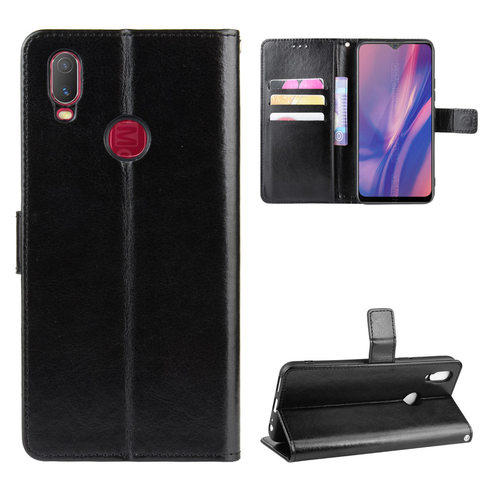 Crazy Horse Wallet Leather Stand Case for vivo Y11 (2019)