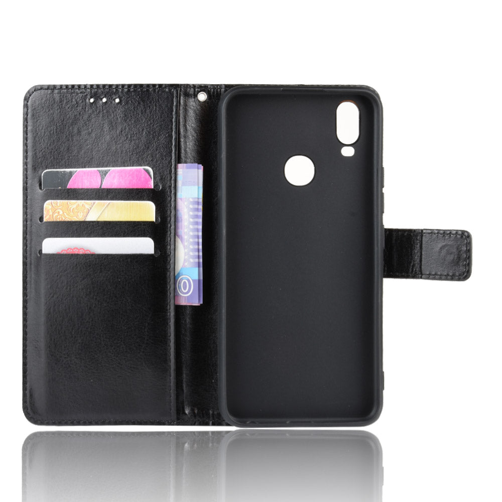 Crazy Horse Wallet Leather Stand Case for vivo Y11 (2019)