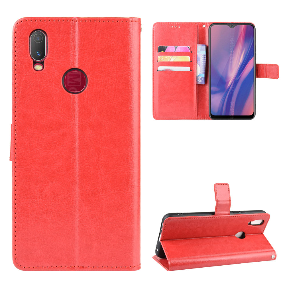 Crazy Horse Wallet Leather Stand Case for vivo Y11 (2019)