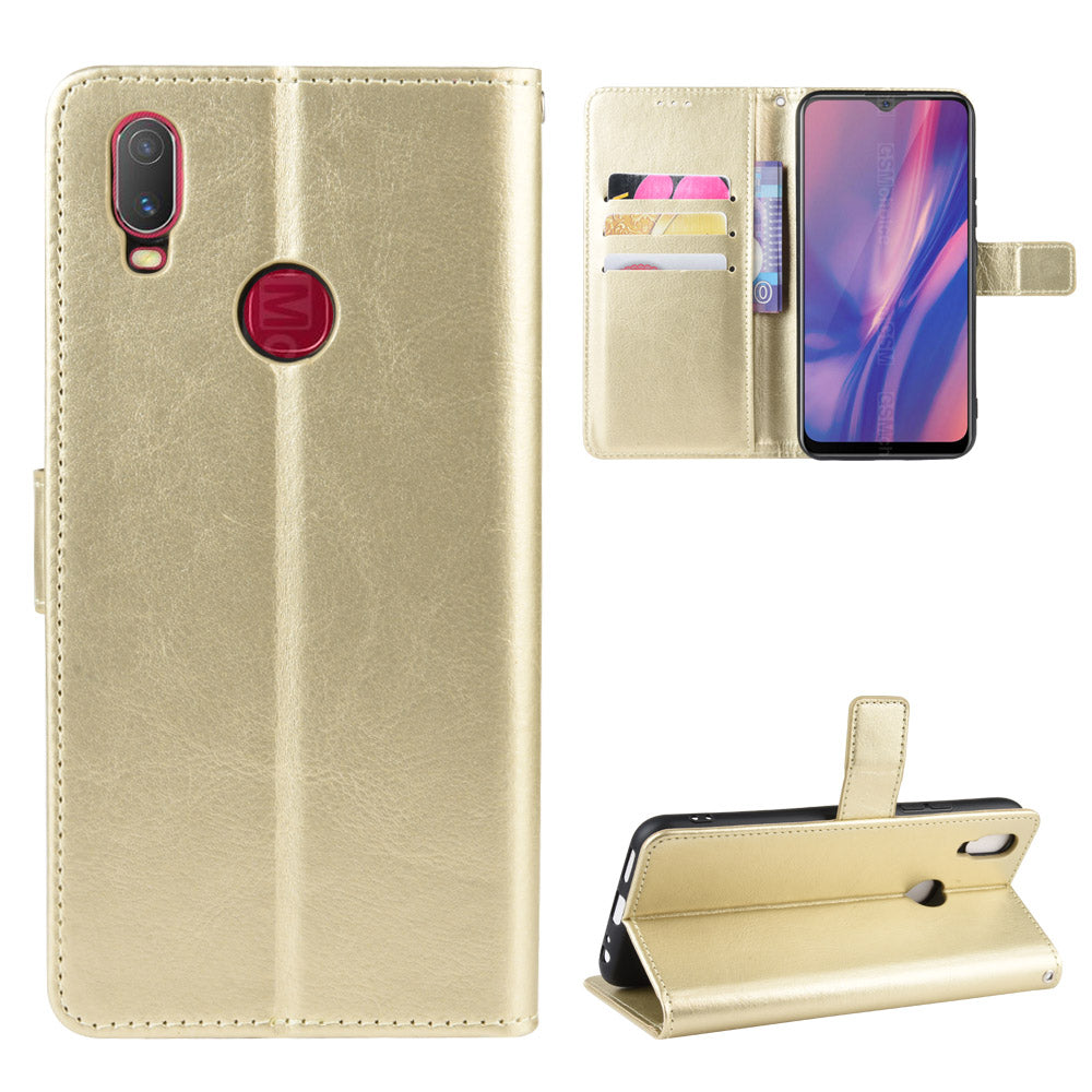 Crazy Horse Wallet Leather Stand Case for vivo Y11 (2019)