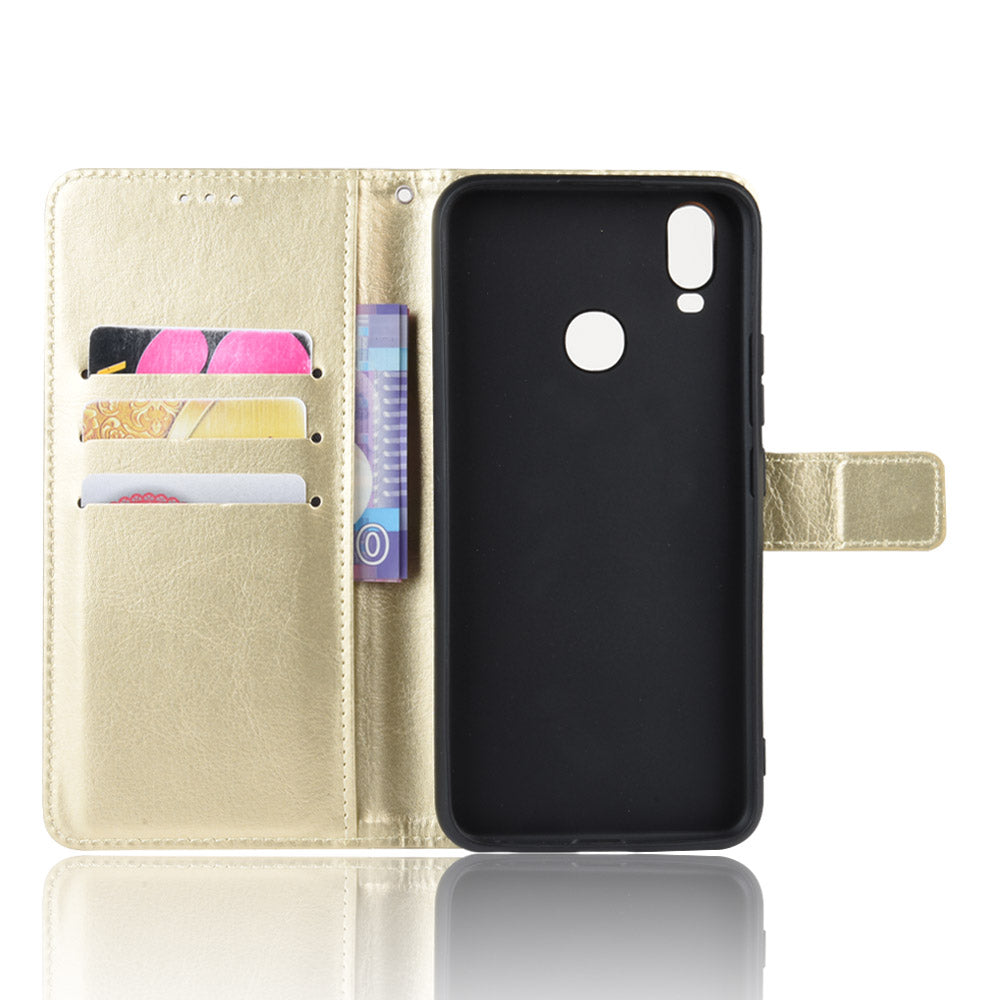 Crazy Horse Wallet Leather Stand Case for vivo Y11 (2019)