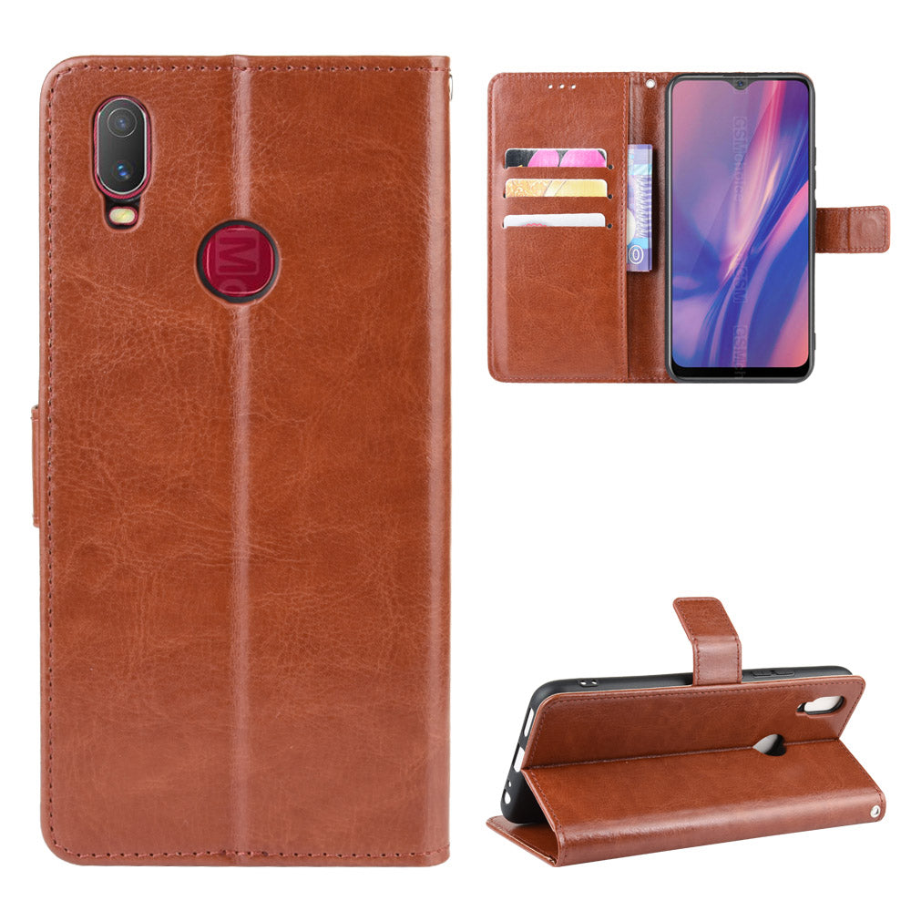 Crazy Horse Wallet Leather Stand Case for vivo Y11 (2019)