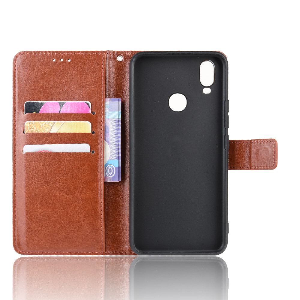 Crazy Horse Wallet Leather Stand Case for vivo Y11 (2019)