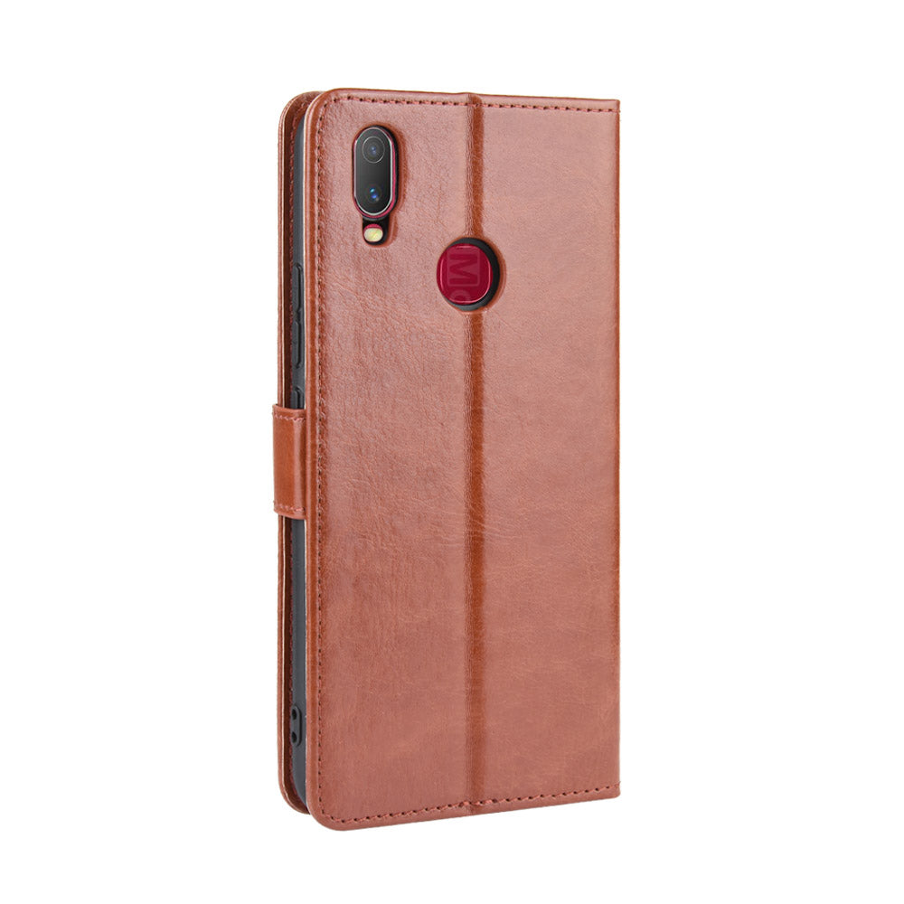 Crazy Horse Wallet Leather Stand Case for vivo Y11 (2019)