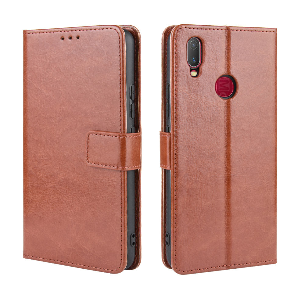 Crazy Horse Wallet Leather Stand Case for vivo Y11 (2019)