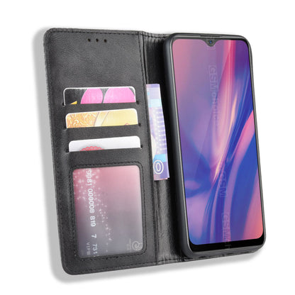 Vintage Style Leather Wallet Stand Case for vivo Y11 (2019)