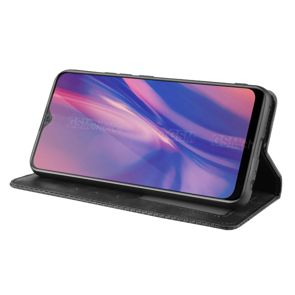 Vintage Style Leather Wallet Stand Case for vivo Y11 (2019)