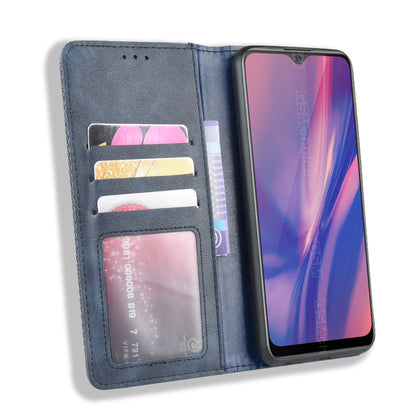 Vintage Style Leather Wallet Stand Case for vivo Y11 (2019)