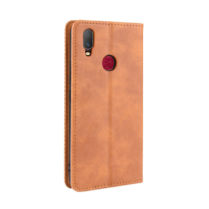 Vintage Style Leather Wallet Stand Case for vivo Y11 (2019)