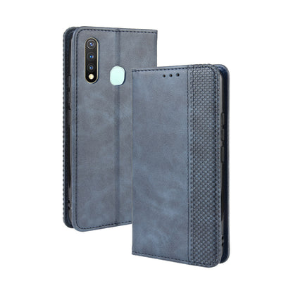 Vintage Style Leather Wallet Case for Vivo Y19/Y5S/U3/U20