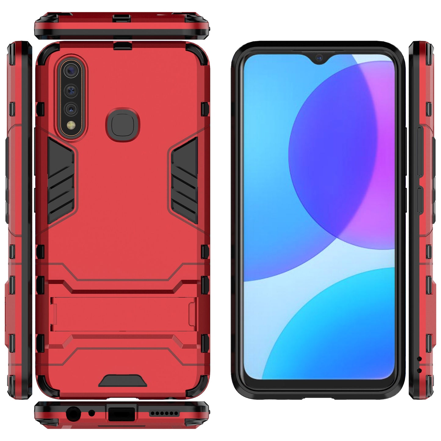 Cool Guard PC + TPU Combo Cover with Kickstand for vivo U3 / Y19