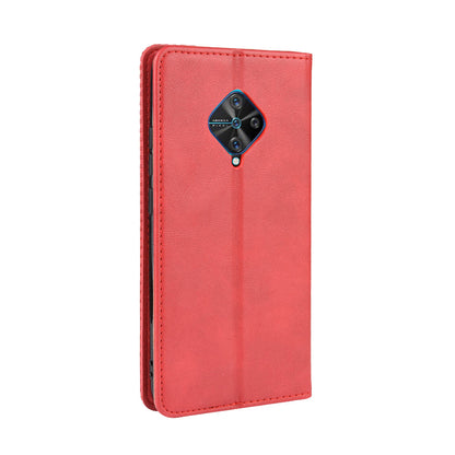 Vintage Style Leather Wallet Cell Phone Cover for vivo V17 (Russia Version)/S1 Pro