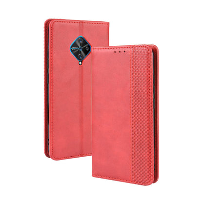 Vintage Style Leather Wallet Cell Phone Cover for vivo V17 (Russia Version)/S1 Pro