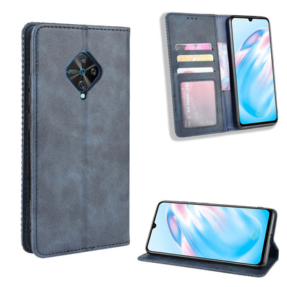 Vintage Style Leather Wallet Cell Phone Cover for vivo V17 (Russia Version)/S1 Pro