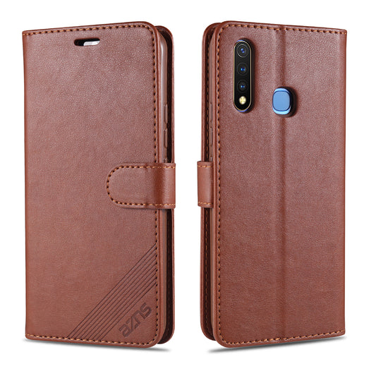 AZNS PU Leather Wallet Mobile Cover for vivo U3/Y19/Y5s