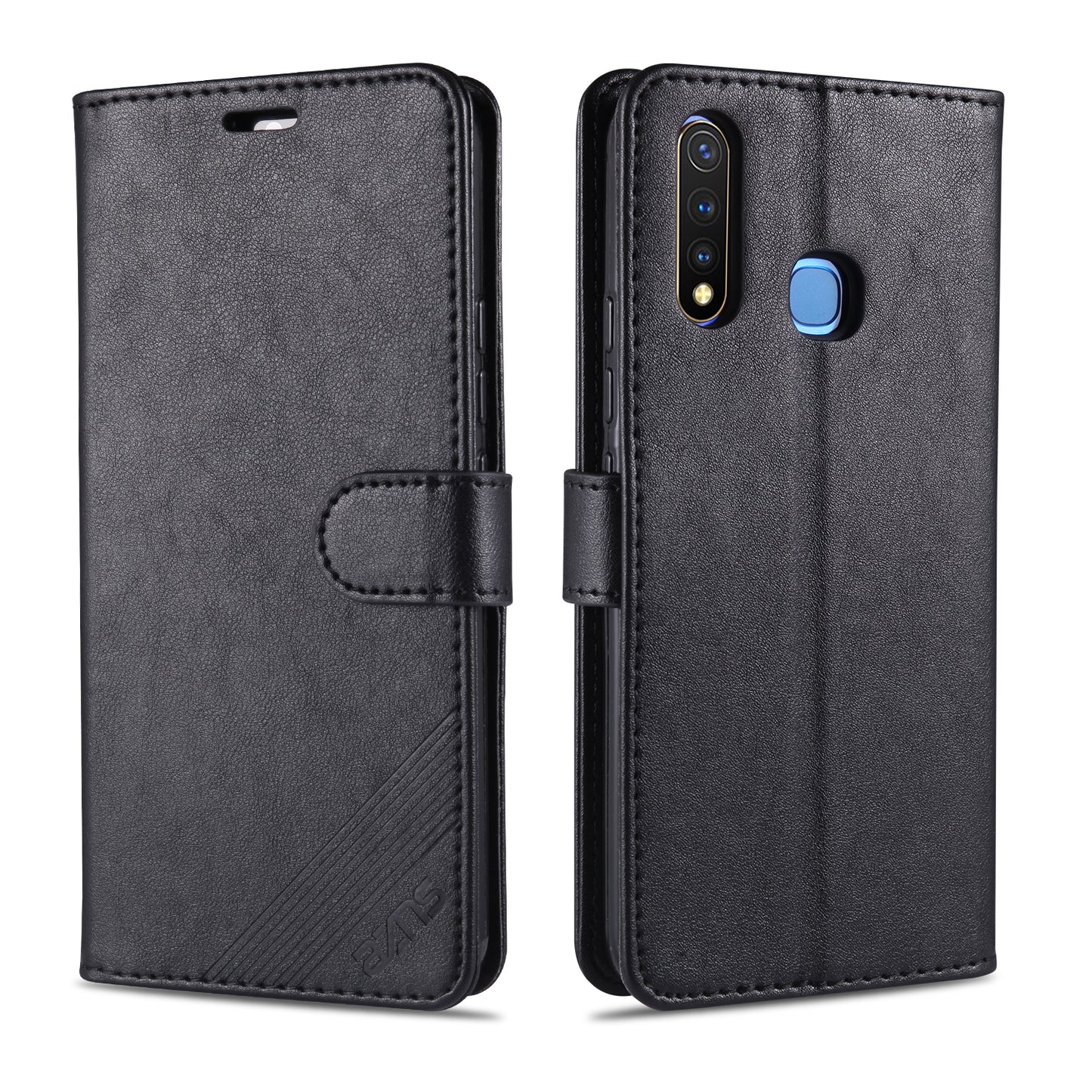 AZNS PU Leather Wallet Mobile Cover for vivo U3/Y19/Y5s