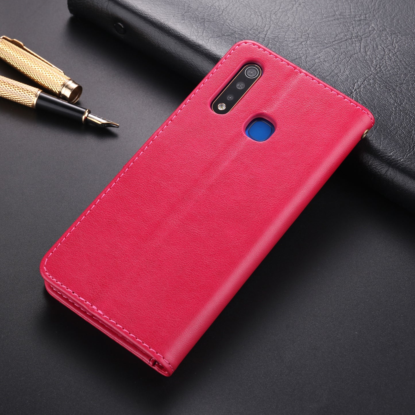 AZNS PU Leather Wallet Mobile Cover for vivo U3/Y19/Y5s