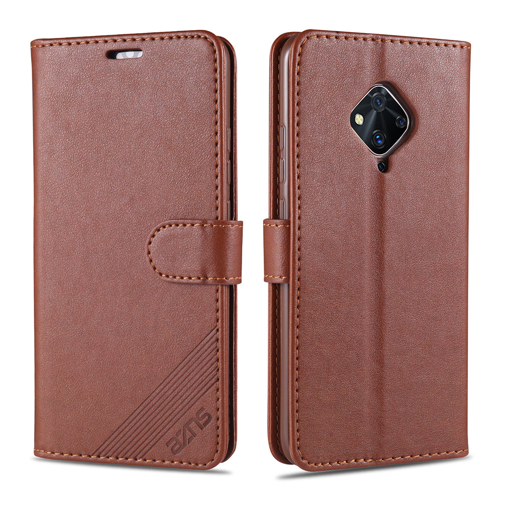 AZNS PU Leather with Wallet Mobile Shell for vivo V17/Y9s