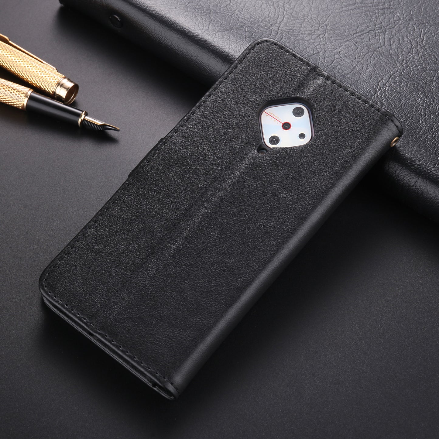 AZNS PU Leather with Wallet Mobile Shell for vivo V17/Y9s