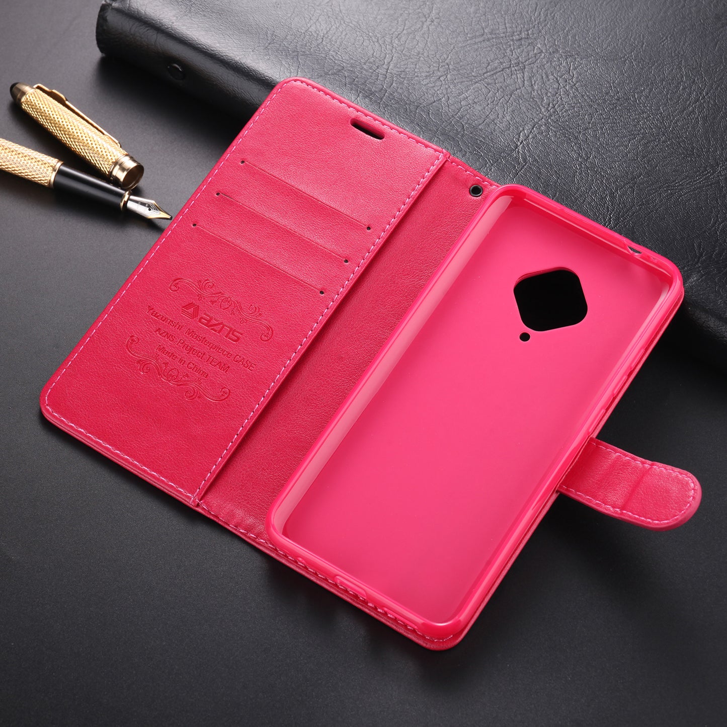 AZNS PU Leather with Wallet Mobile Shell for vivo V17/Y9s