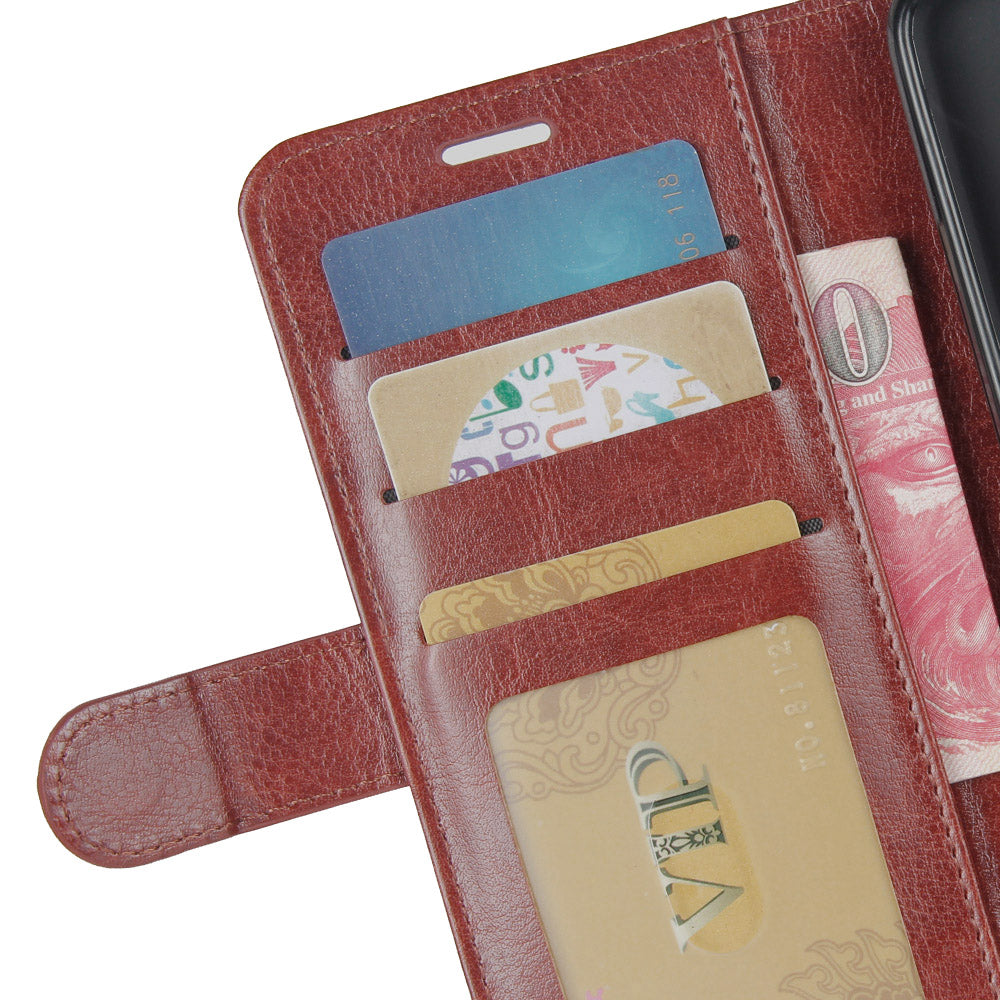 Crazy Horse Wallet Leather Magnetic Phone Cover for OPPO A91 / F15