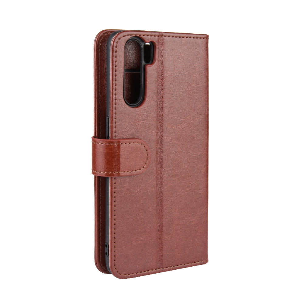 Crazy Horse Wallet Leather Magnetic Phone Cover for OPPO A91 / F15