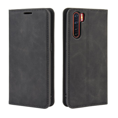 Silky Touch Auto-absorbed Flip Leather Wallet Protector Cover for OPPO A91 / F15