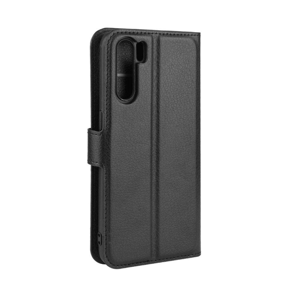 Litchi Texture Wallet Stand Leather Cell Phone Cover for OPPO A91 / F15